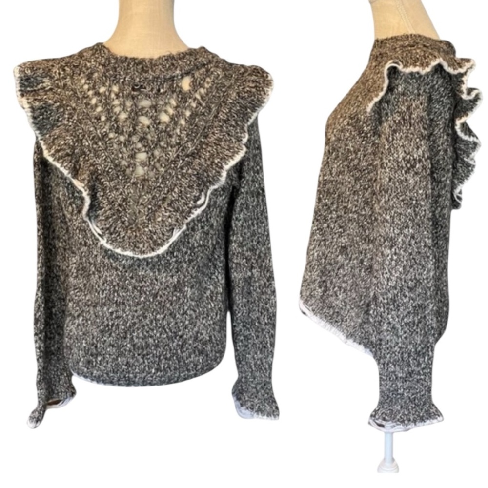 Wildfox Distressed Ruffled Sweater - Picture 4 of 8
